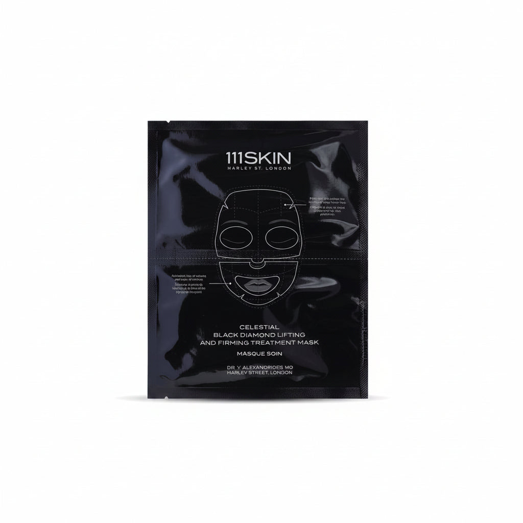 111SKIN Celestial Black Diamond este o masca faciala premium tip hidrogel, creata pentru lifting, fermitate si hidratare intensa.