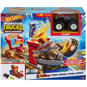 Hot Wheels Monster Trucks Entry Challenge Arena Smashers Provocarea Fire Crash