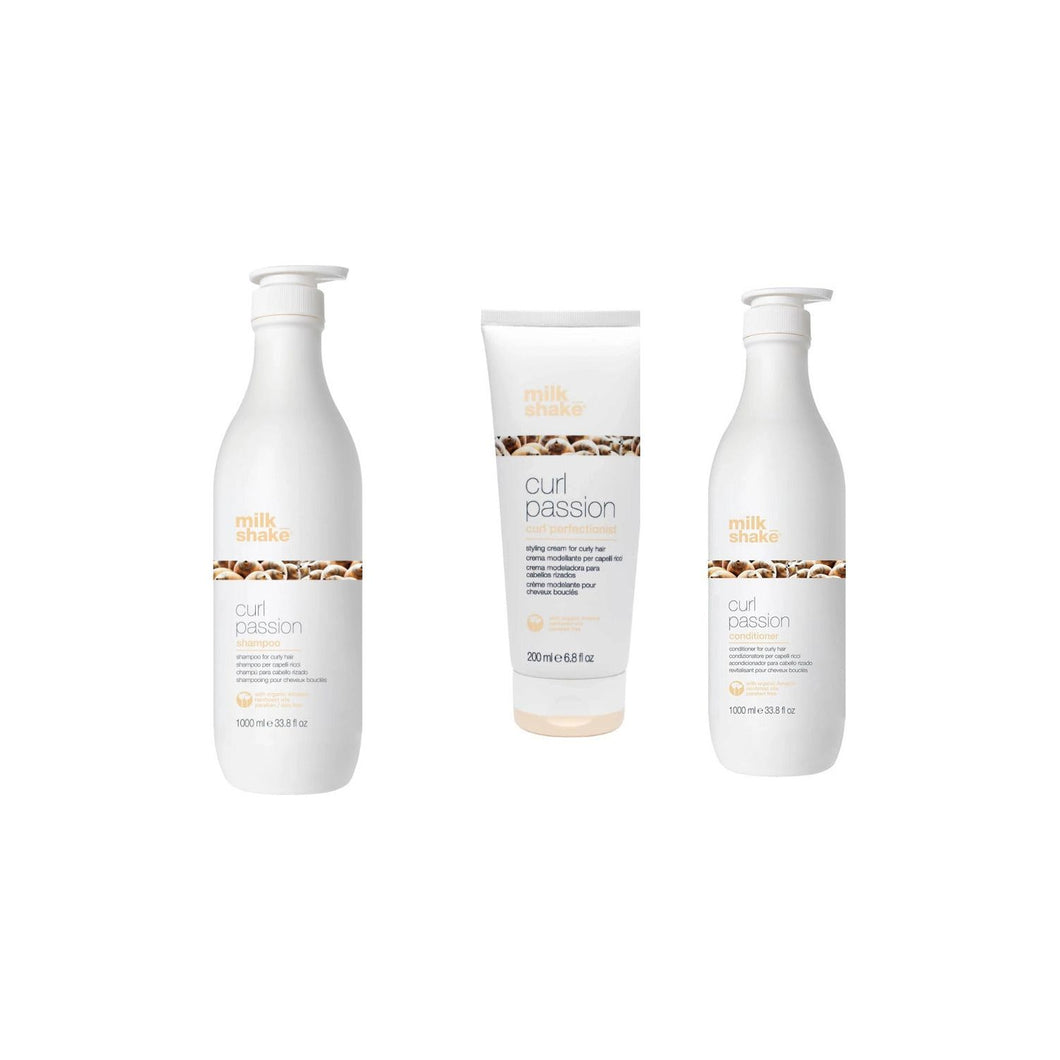 Set MilkShake Curl Passion - Sampon 1000ml Balsam 1000ml si Crema 200ml