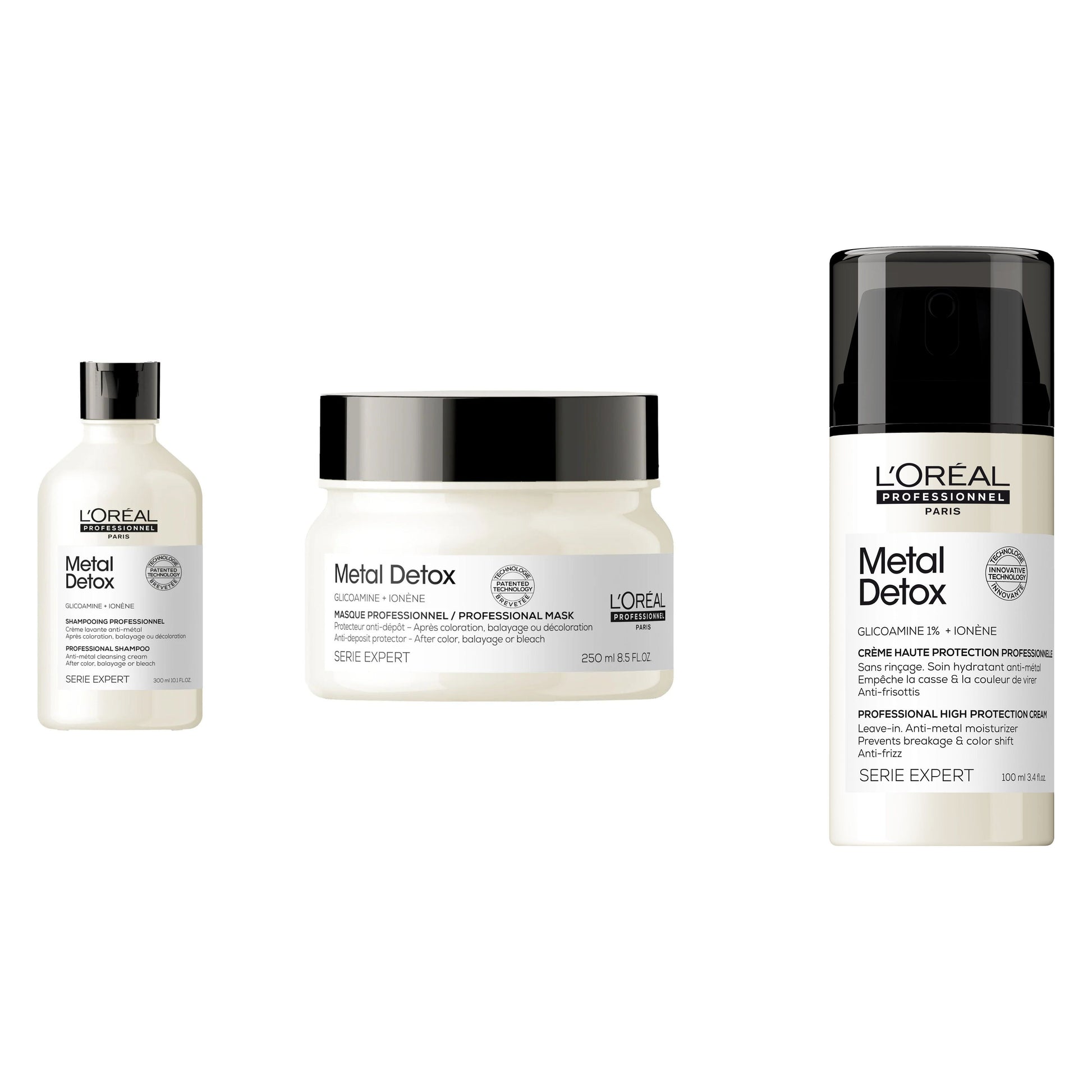 Set L'Oreal Professionnel Metal Detox - Sampon 300ml Masca 250ml si Crema 100ml - Beauty Lounge