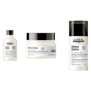 Set L'Oreal Professionnel Metal Detox - Sampon 300ml Masca 250ml si Crema 100ml