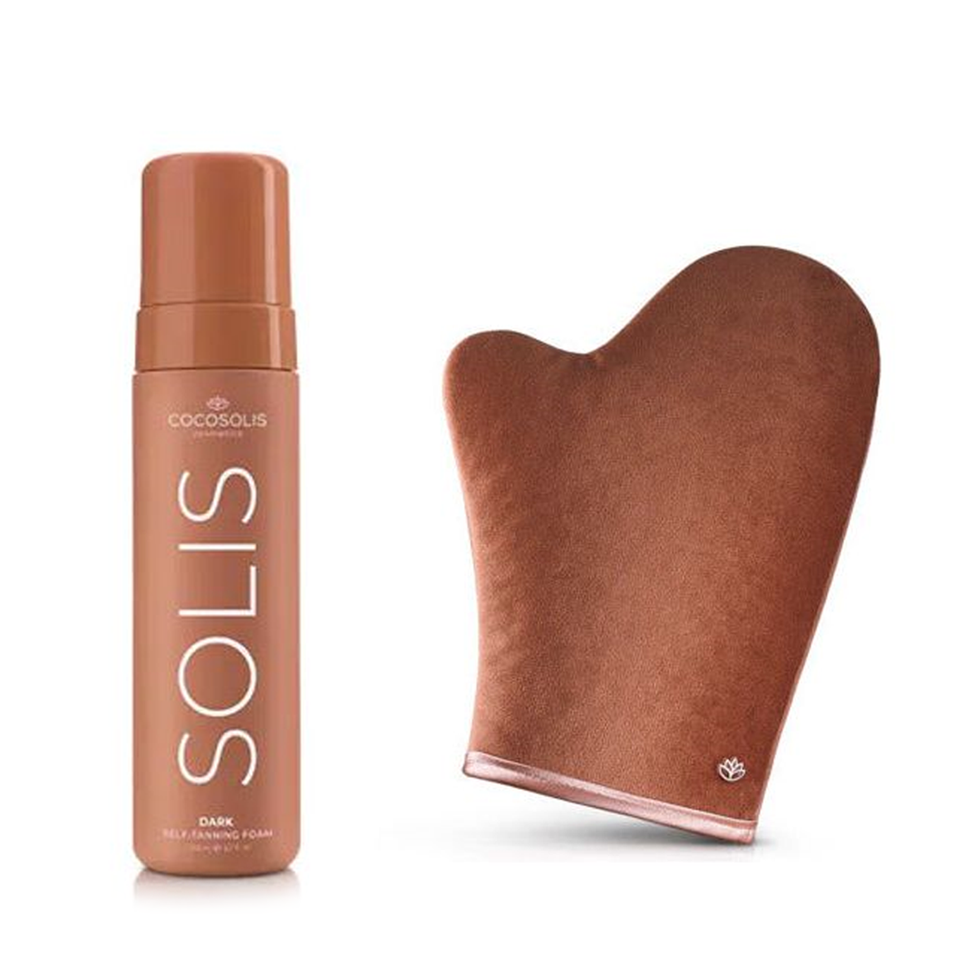 Set Cocosolis - Spuma Naturala Bronz Inchis 200ml si Manusa