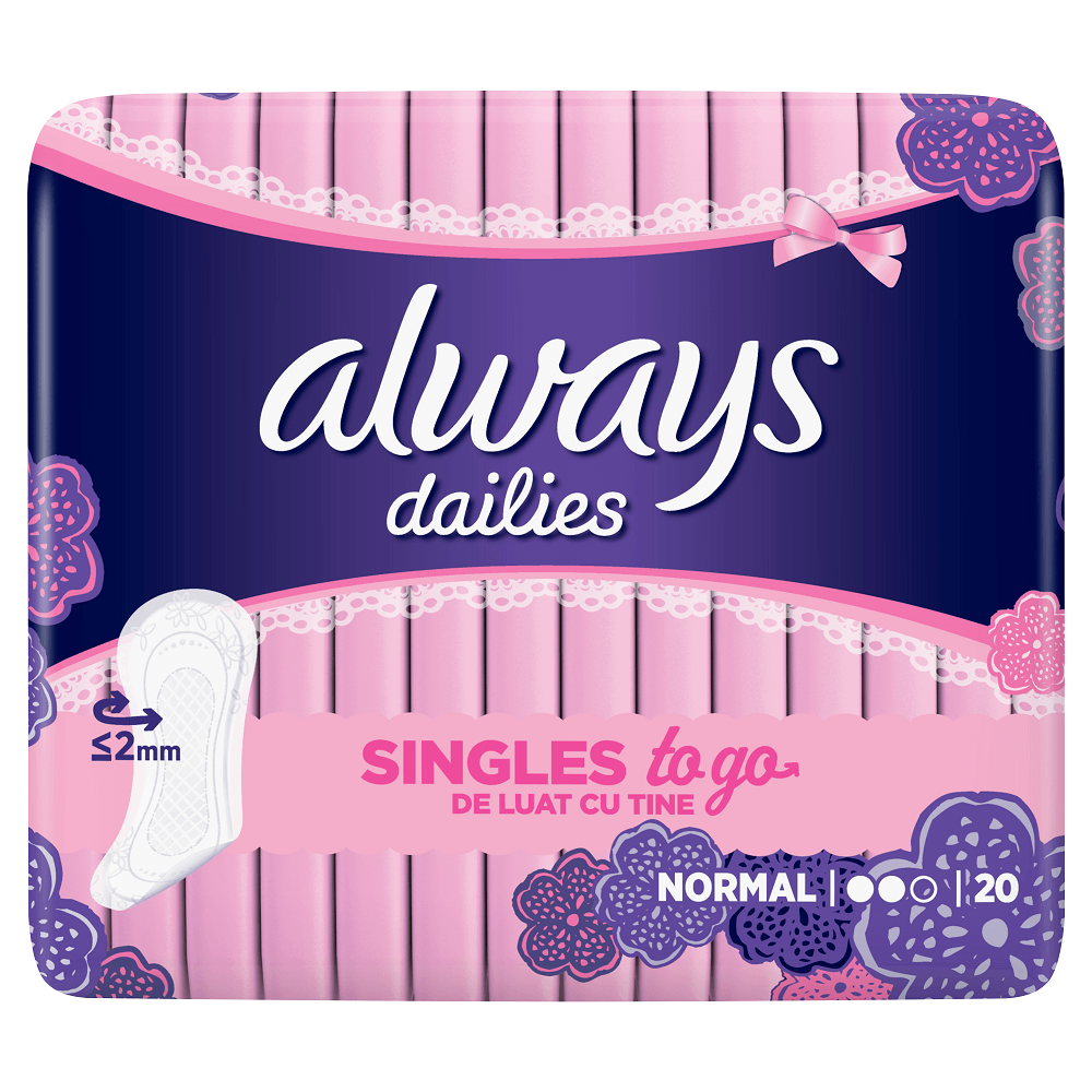 Always Pantyliners Single Wrap - Absorbante 20 buc