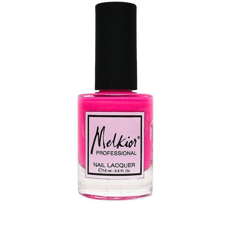 Melkior Oja Lucioasa Fluo Pink 15ml - Lac de Unghii Vibrant cu Luciu Intens