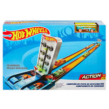 Încarcă imaginea în Galerie, Hot Wheels Lansator cu Masinuta Pista pentru Acceleratii Maxime
