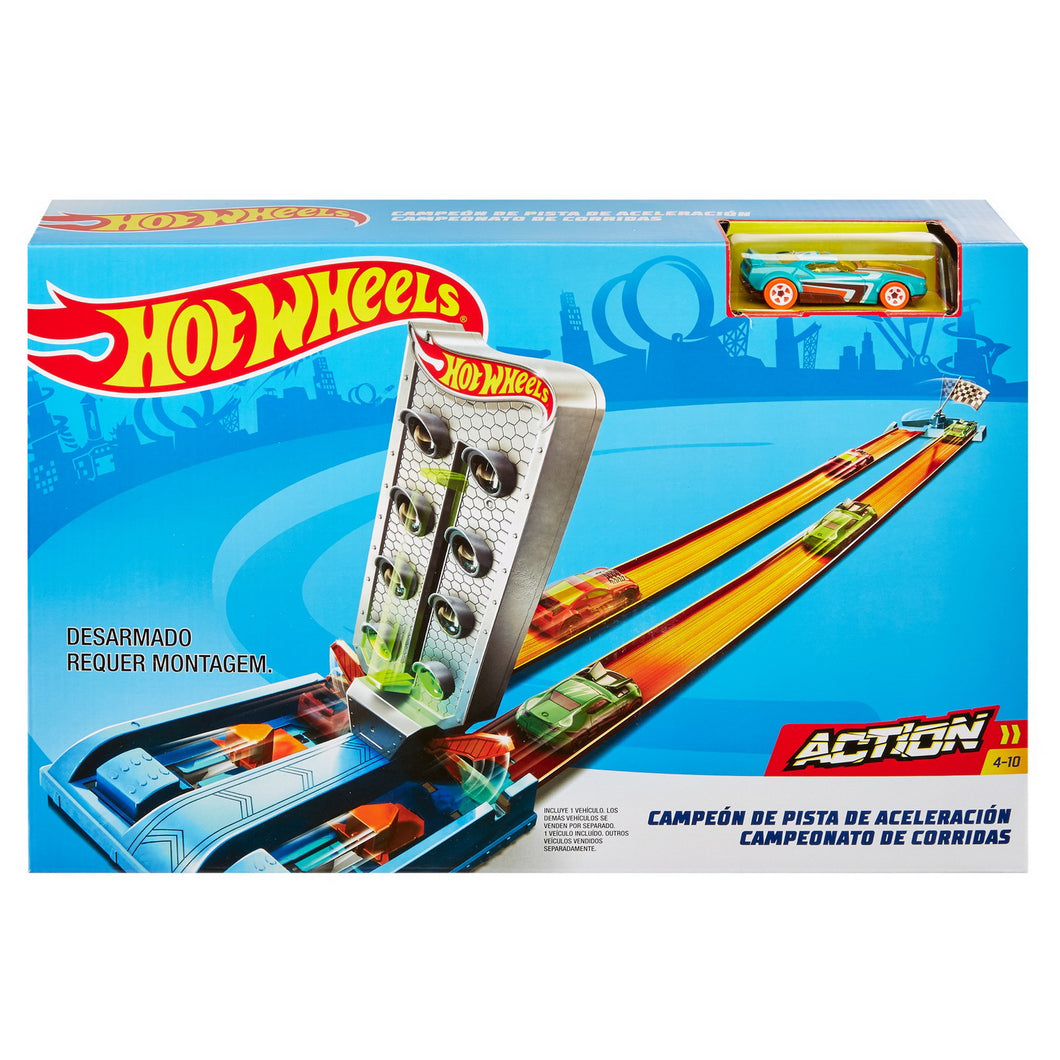 Hot Wheels Lansator cu Masinuta Pista pentru Acceleratii Maxime