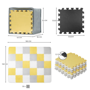 Kinderkraft Saltea de Joaca Kinderkraft Luno Spuma Yellow