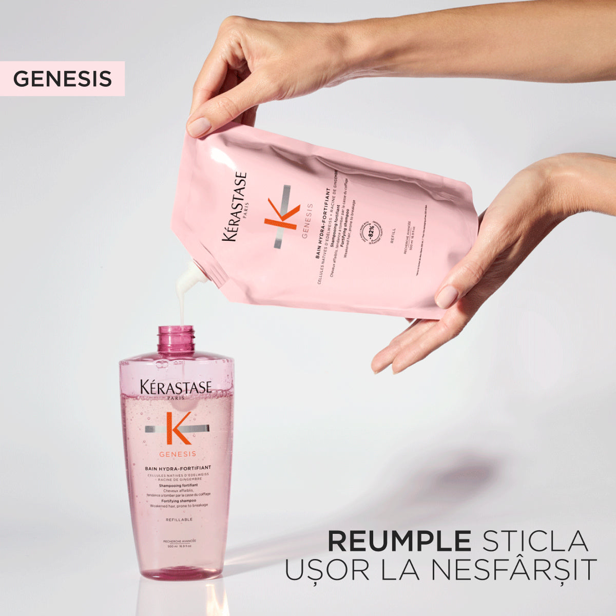 Kerastase Genesis Bain Refill 500ml - Sampon Fortifiant Anti-Cadere - Beauty Lounge
