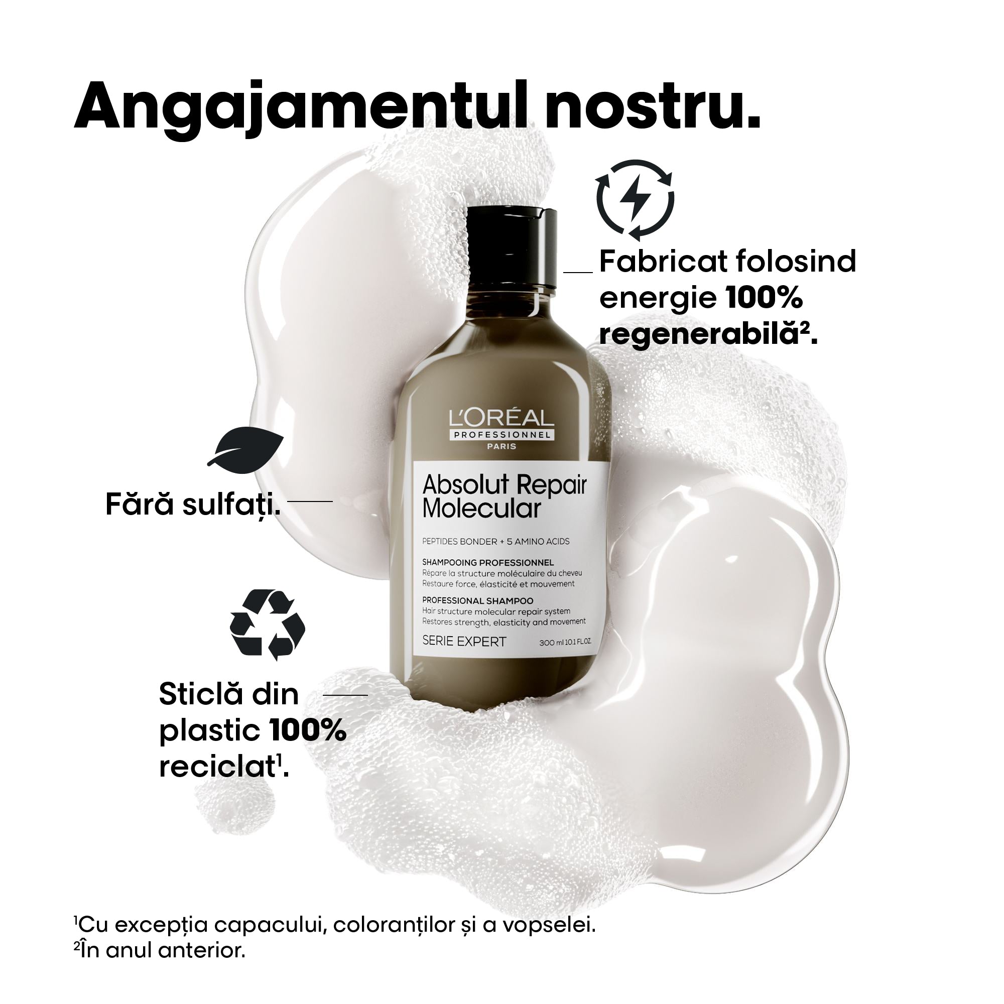 L’Oreal Professionnel Serie Expert Absolut Repair Molecular - Rezerva Sampon 500ml - Beauty Lounge