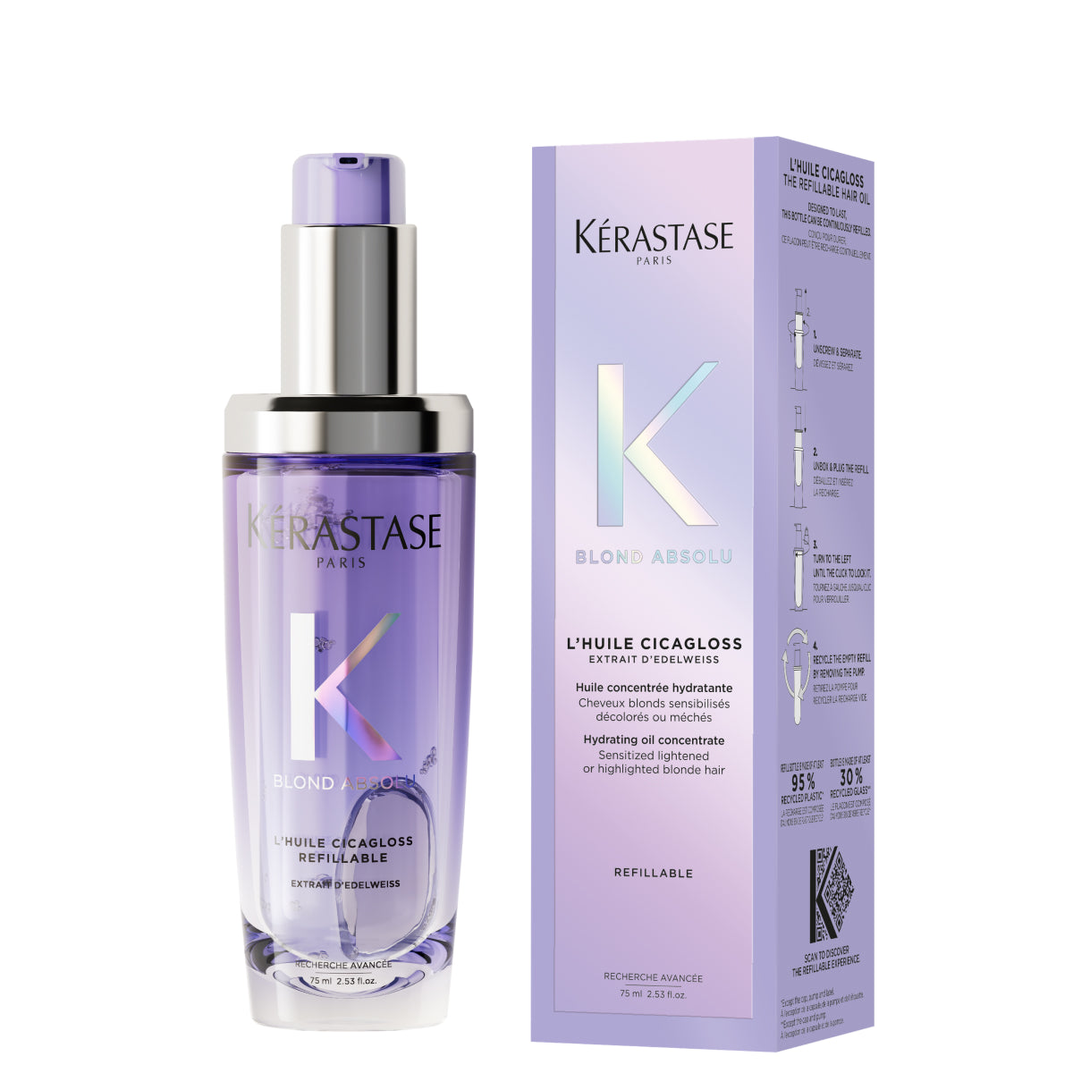 Kerastase Blond Absolu L'Huile Cicagloss - Ulei Pentru Par Blond Reincarcabil 75ml - Beauty Lounge