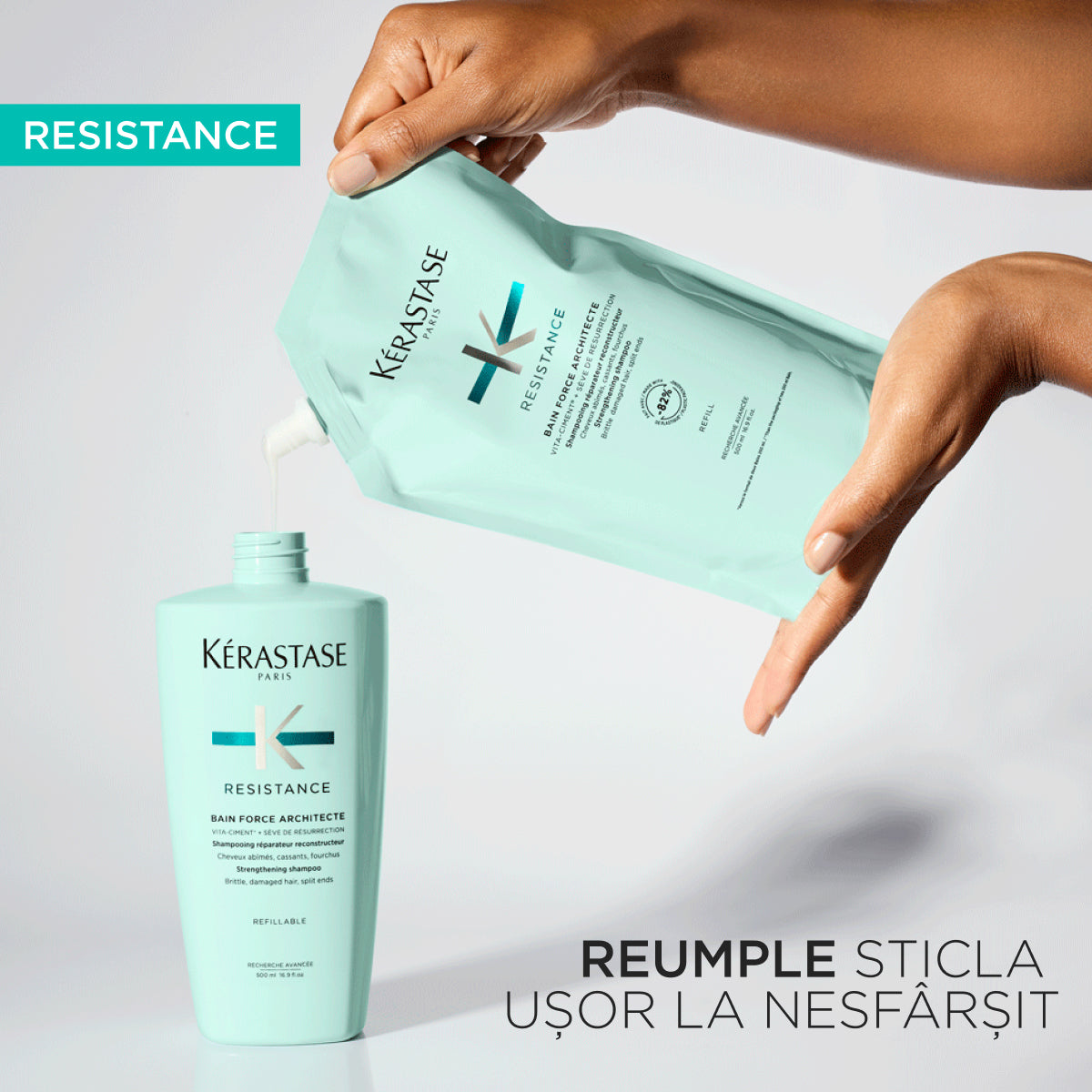 Kerastase Resistance Bain Force Architecte - Sampon Reconstructor Reincarcabil 500ml - Beauty Lounge