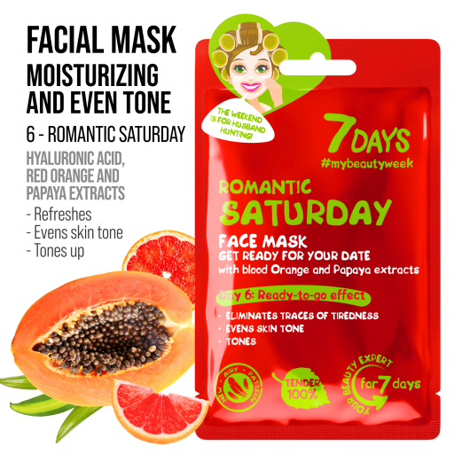 7DAYS Set Cadou Beauty Calendar 8 Masti Faciale Mix