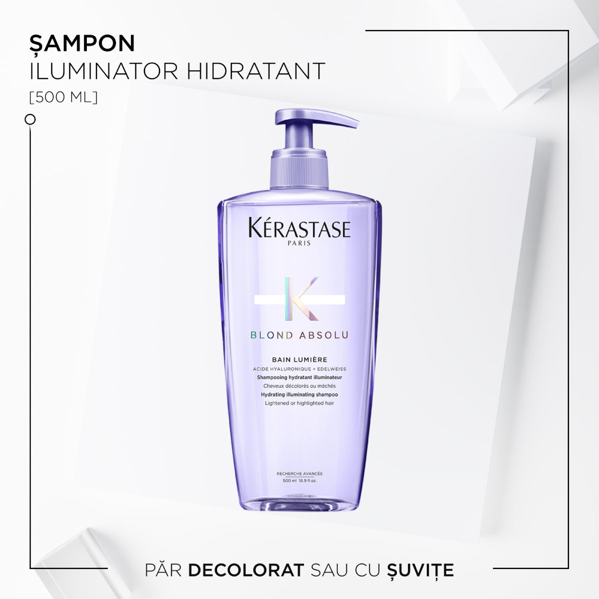 Kerastase Blond Absolu Bain Lumiere - Sampon Hidratant Iluminator Reincarcabil 500ml - Beauty Lounge