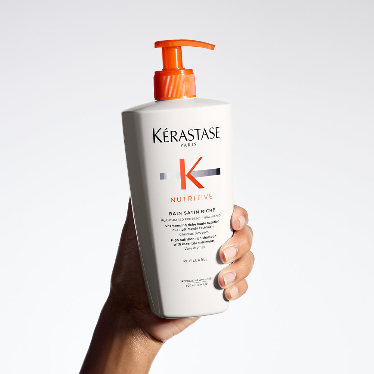Set Kerastase Nutritive Bain Satin Riche 500ml + Rezerva 500ml – Sampon Hranitor Par Foarte Uscat - Beauty Lounge