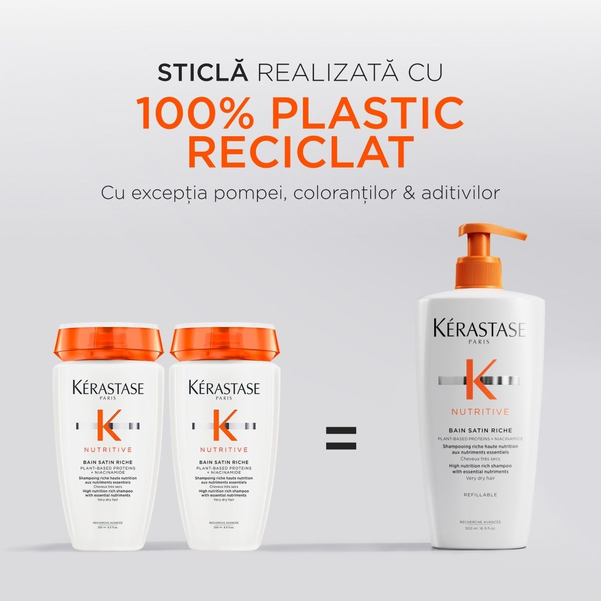 Kérastase Nutritive Bain Satin Riche Sampon Hranitor Par Foarte Uscat Reincarcabil 500ml - Beauty Lounge