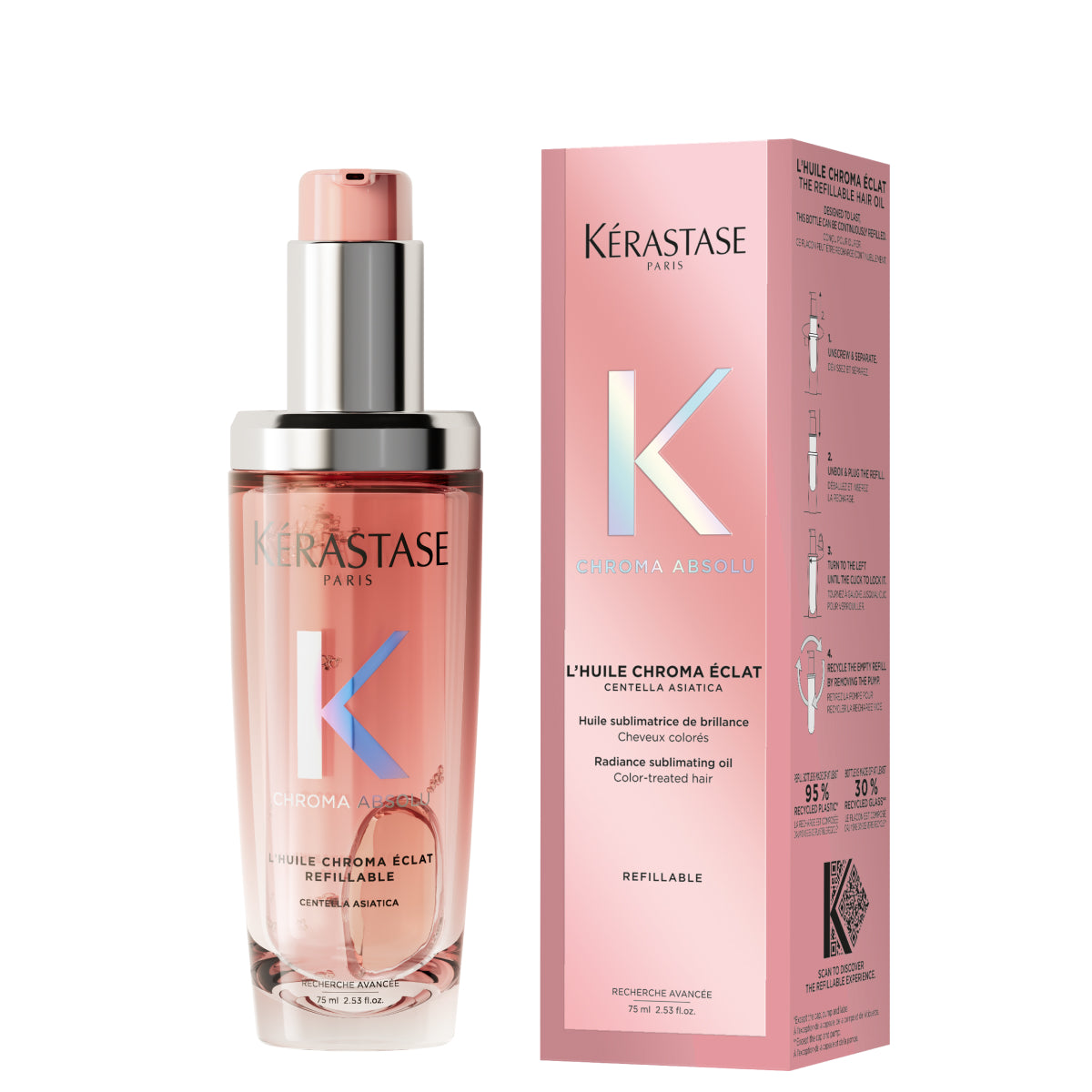 Kerastase L'Huile Chroma Eclat - Ulei Pentru Stralucire Reincarcabil 75ml - Beauty Lounge