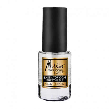 Melkior 2 in 1 Baza + Top Coat 4.5ml - Protectie si Luciu Pentru Oja Respirabila