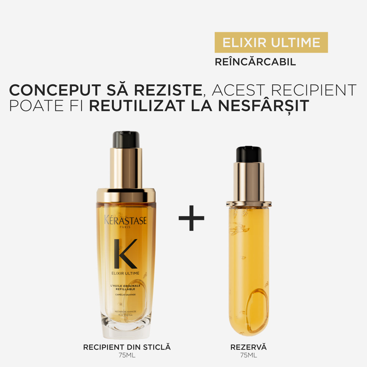 Kerastase Elixir Ultime Huile Originale - Ulei de Par Rezerva 75ml - Beauty Lounge