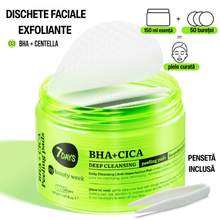 Încarcă imaginea în Galerie, 7DAYS Dischete Faciale Exfoliante MBW BHA+CICA Curatare Profunda 50buc
