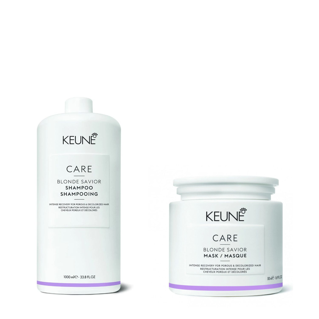 Set Keune Care Blonde Savior - Sampon 1000ml si Masca 500ml