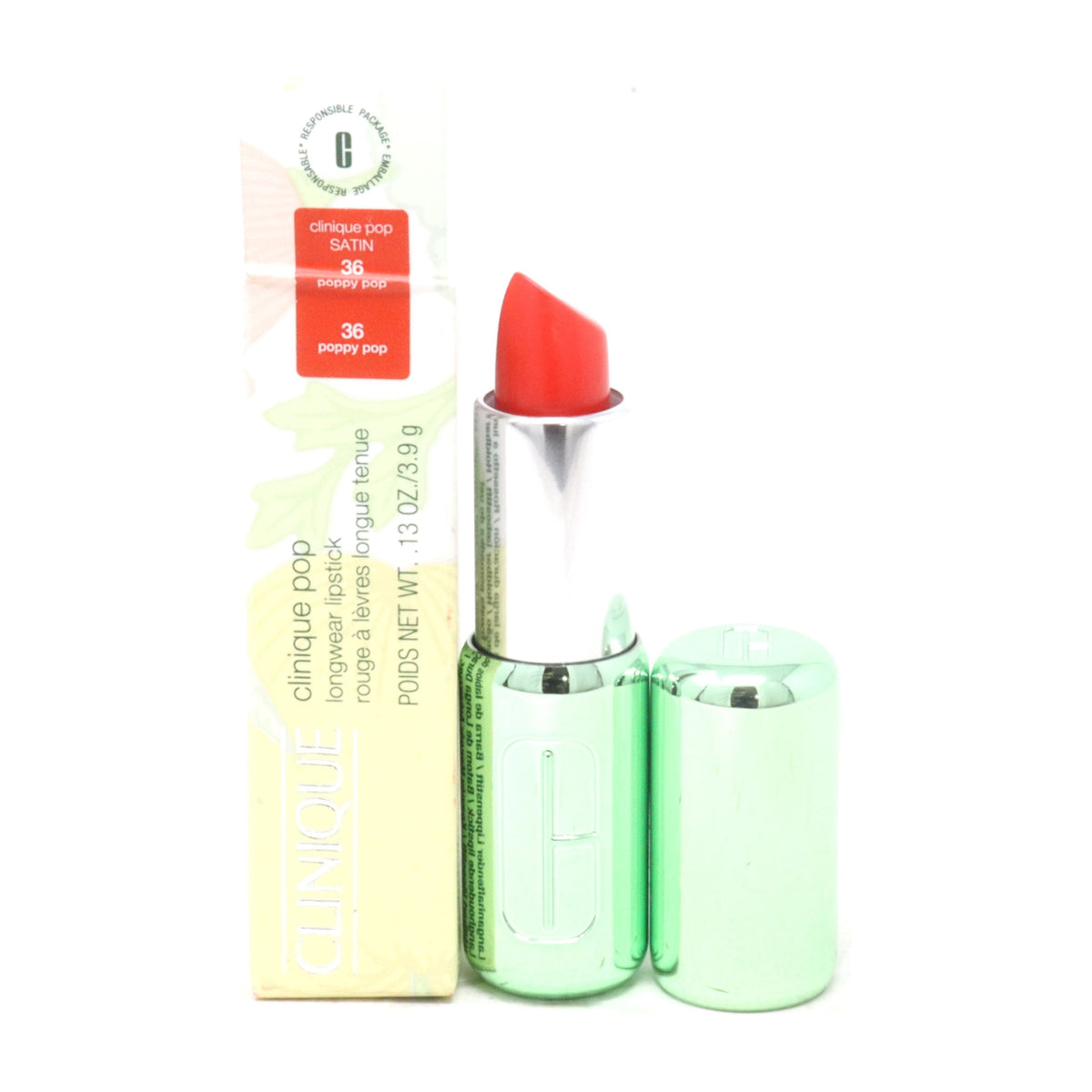 Clinique Pop Longwear Lipstick N36 Poppy Pop - Ruj