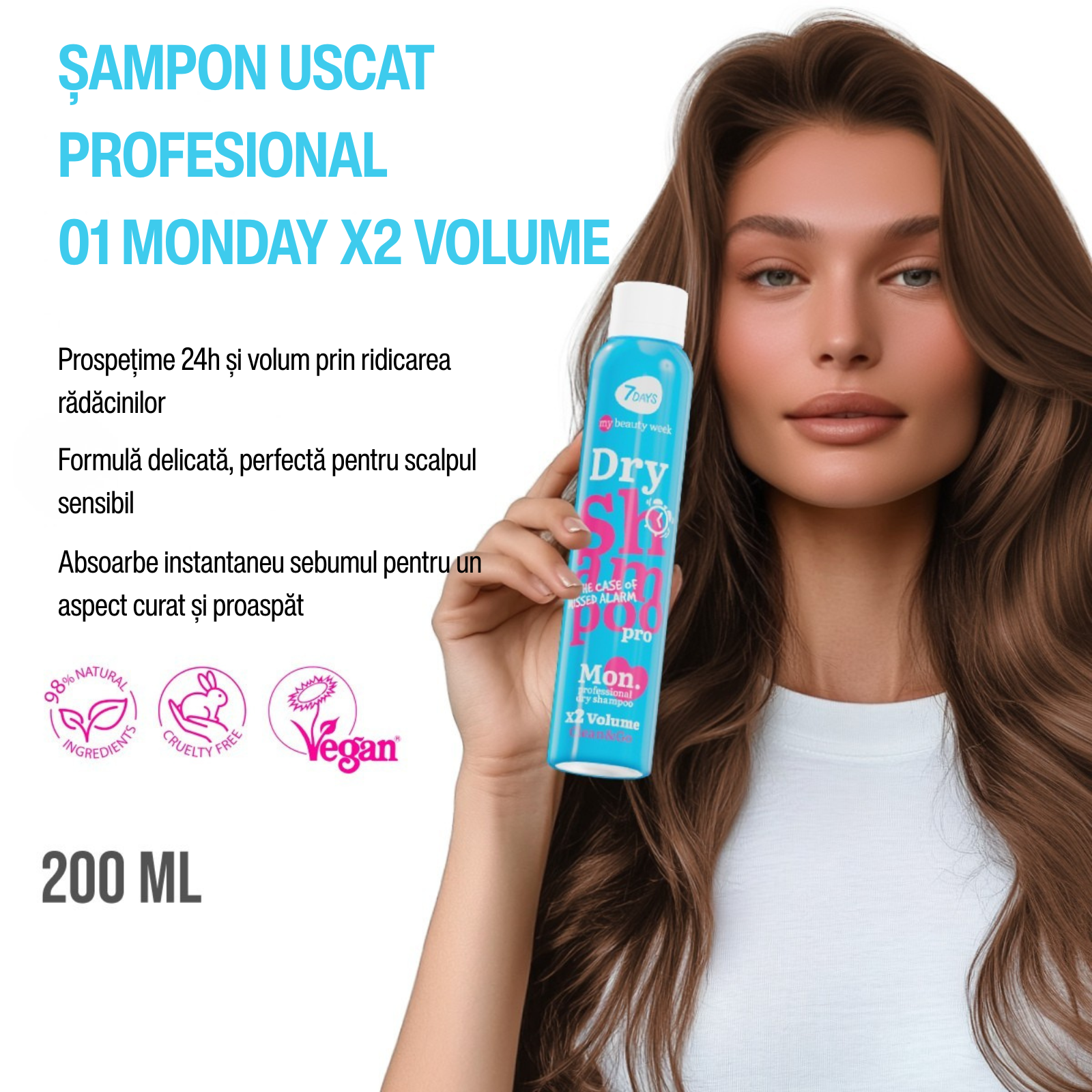7DAYS Sampon Uscat My Beauty Week Total Cleansing X2 Volume 200ml