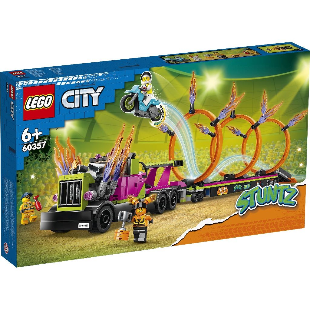 Lego City Camion de Cascadorie si Provocarea Cercurilor de Foc