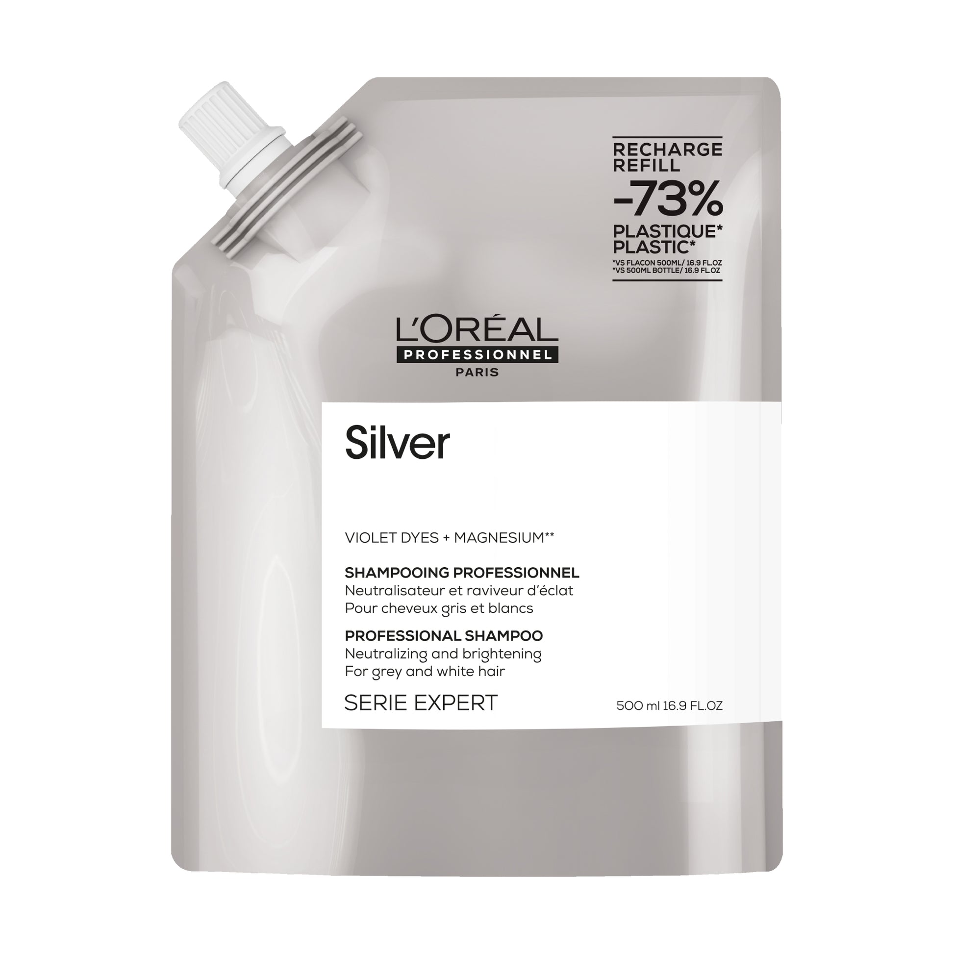 L'Oreal Professionnel SE Silver - Rezerva Sampon Pentru Par Carunt sau Alb 500ml - Beauty Lounge