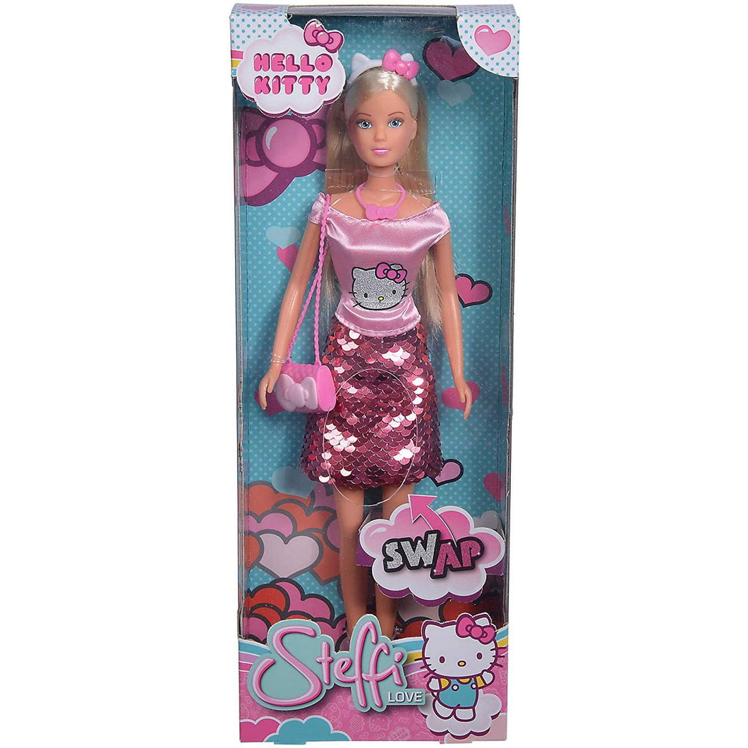 Steffi Love Papusa cu Fustita cu Paiete Hello Kitty