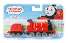 Încarcă imaginea în Galerie, Fisher Price Thomas Locomotiva cu Vagon Push Along James
