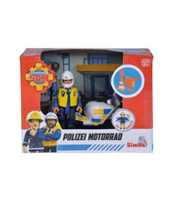 Încarcă imaginea în Galerie, Simba Pompierul Sam Sam Police Motocicleta Figurina
