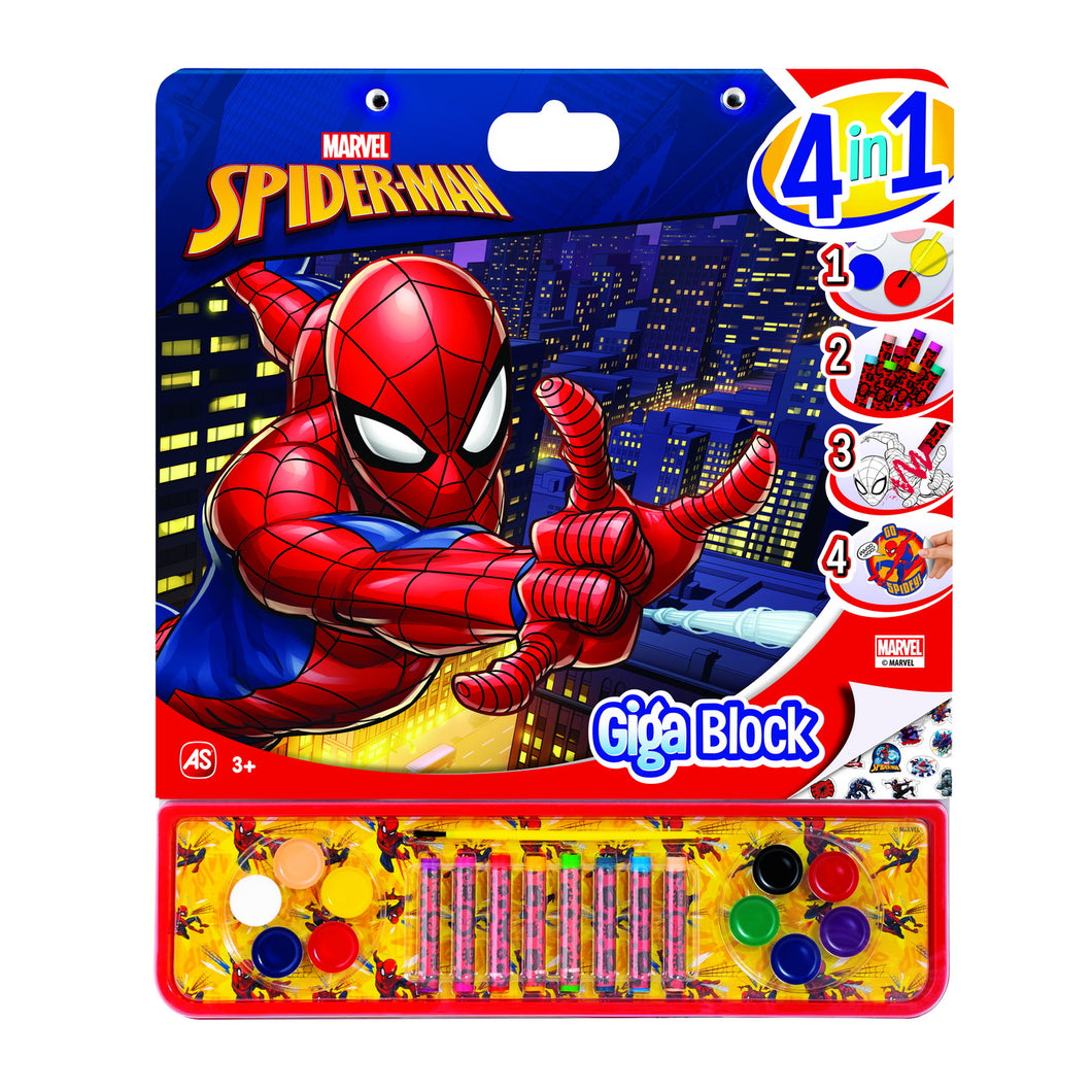 ArtGreco Desen Spiderman Set Pentru Desen Giga Block 4 in 1