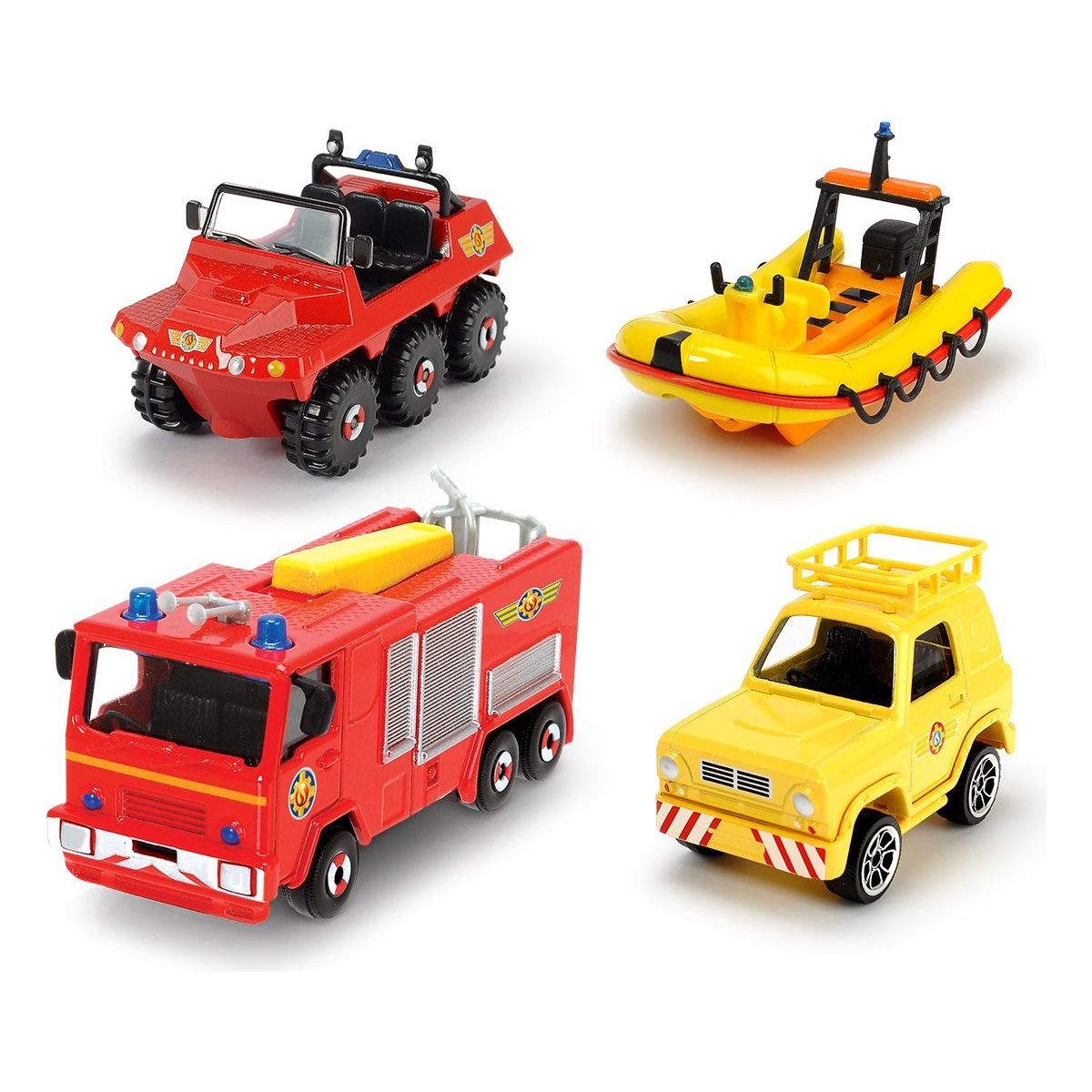 Dickie Pompierul Sam Set 4 Vehicule din Metal cu Barca - Beauty Lounge