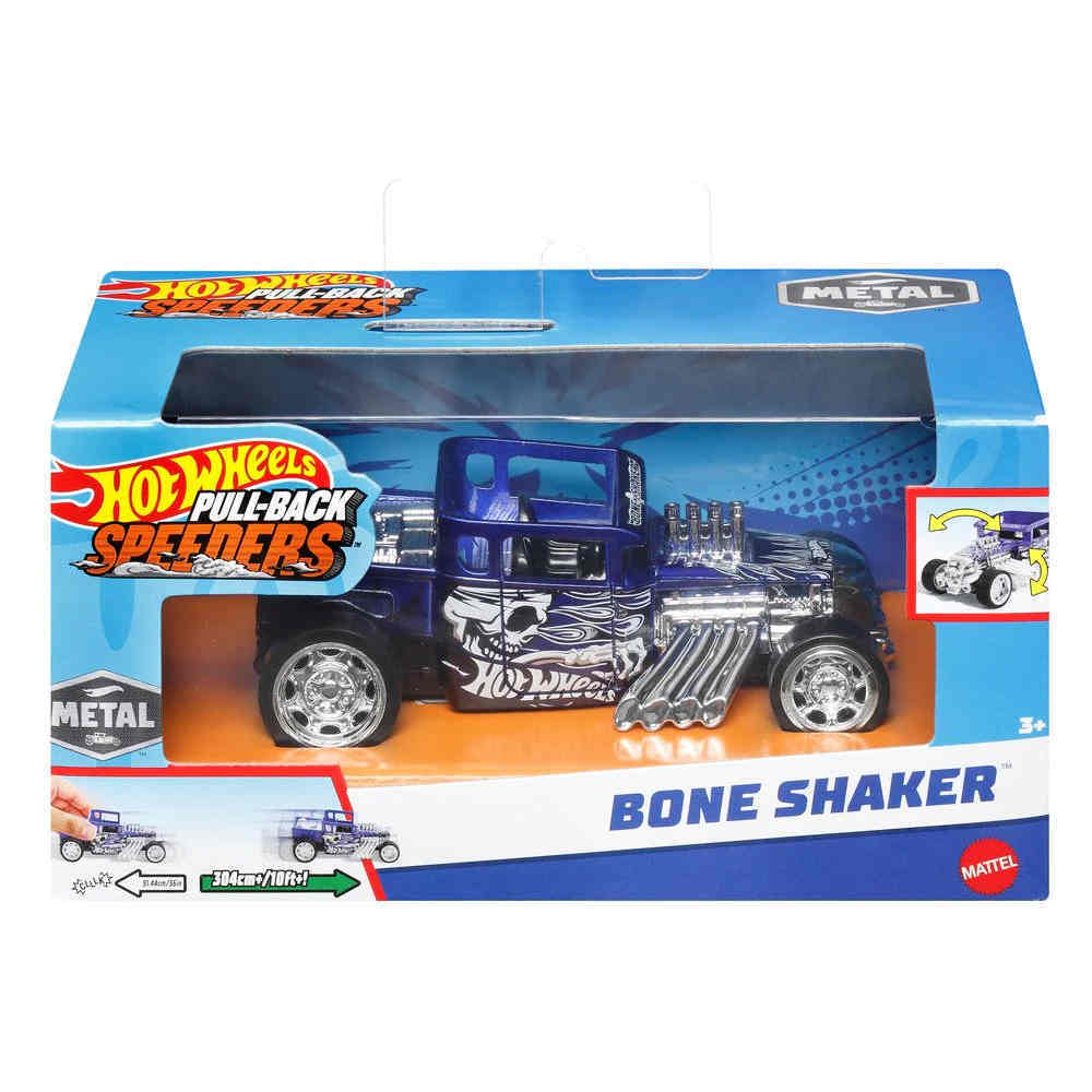 Hot Wheels Masinuta Metalica cu Sistem Pull Back Bone Shaker