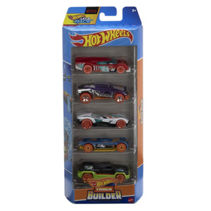 Hot Wheels Vehicule Set 5 Masini cu Design Track Builder