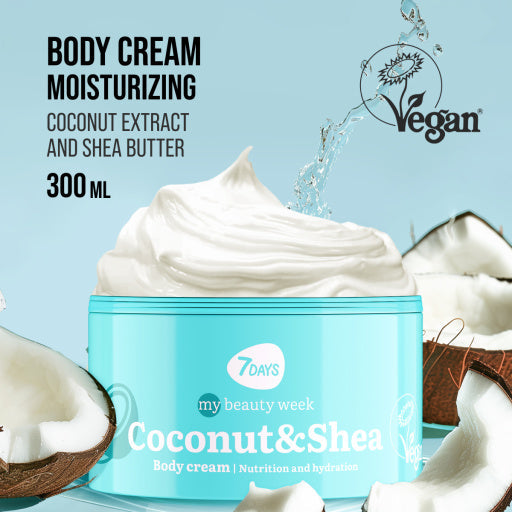 7DAYS Crema de Corp Nutritie si Hidratare Cocos si Shea 250ml
