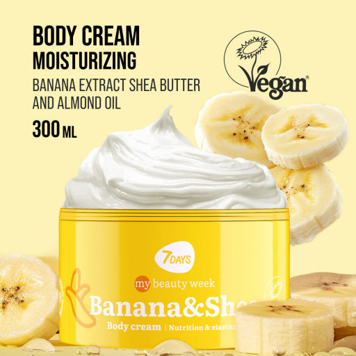 7DAYS Crema de Corp Nutritie si Fermitate Banane si Shea 250ml