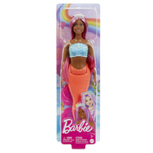 Încarcă imaginea în Galerie, Barbie Dreamtopia Papusa Sirena cu Par Magenta si Coada Portocalie
