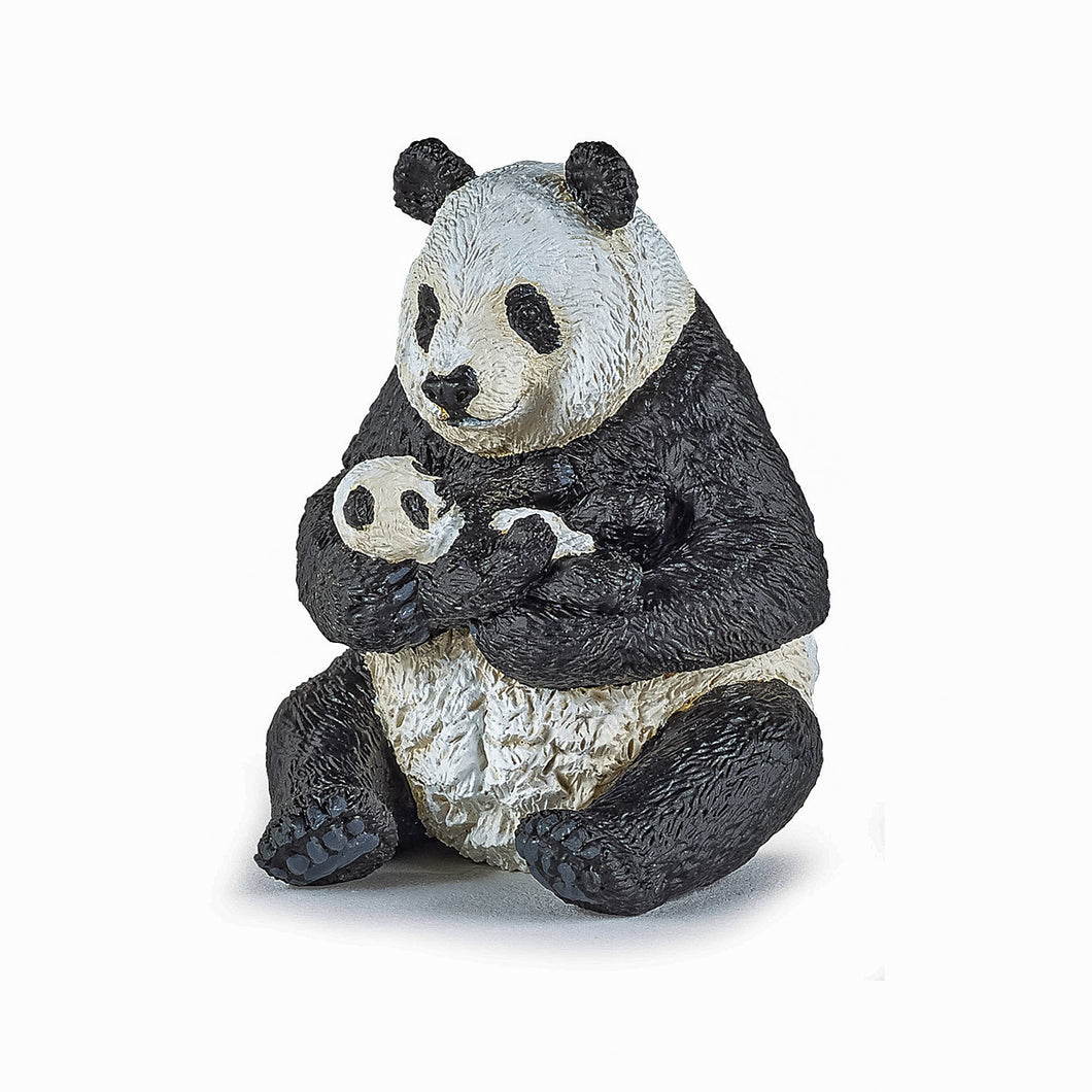 Papo Animale Salbatice Figurina Urs Panda Sezand cu Pui in Brate