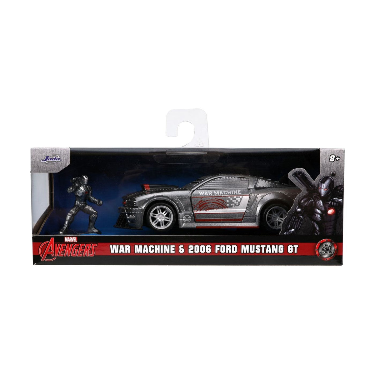 Jada Toys Marvel Masinuta Metalica Ford Mustang si Figurina War Machine