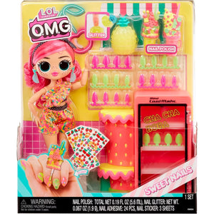 LOL Surprise OMG Sweet Nails Pinky Pops Fruit Shop Set Papusa cu Accesorii