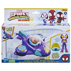 Spider-Man Spidey Prietenii Extraordinari Set Masinuta si Figurina Ghost Spider