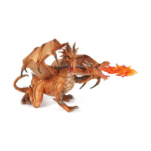 Papo Personaje Fantastice Figurina Dragon cu Doua Capete Auriu