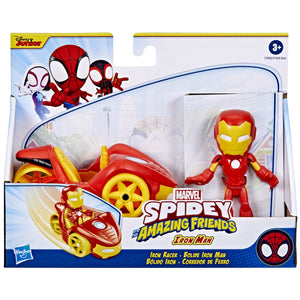 Spider-Man Spidey Prietenii Extraordinari Set Vehicul si Figurina Iron Man