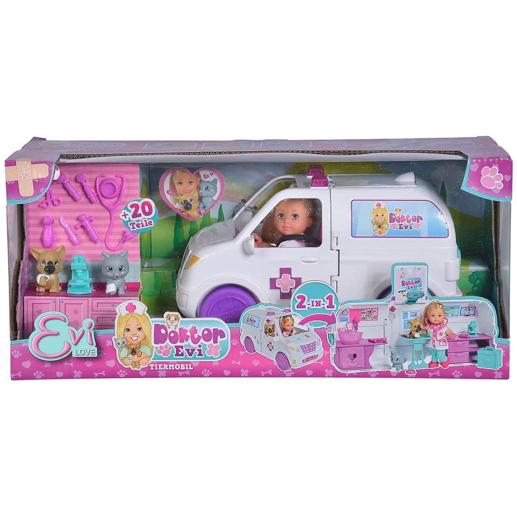 Steffi Love Papusa Evi Veterinar cu Rulota Accesorizata