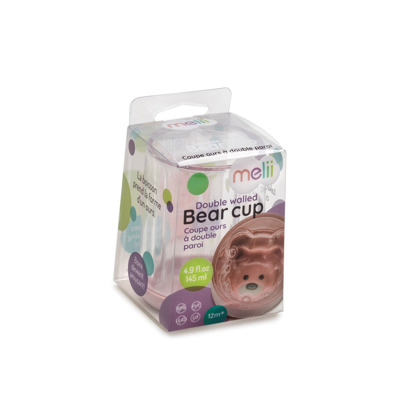 Melii Pahar Copii Design Interior Urs 145ml Roz