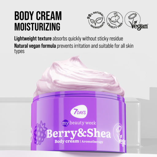 7DAYS Crema de Corp Aromaterapie Fructe de Padure si Shea 250ml