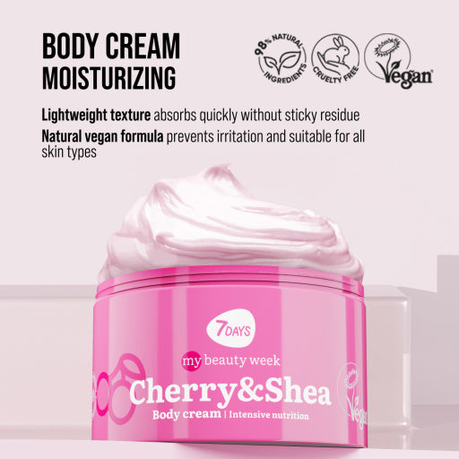 7DAYS Crema de Corp Aromaterapie Nutritie Intensa Cirese si Shea 250ml
