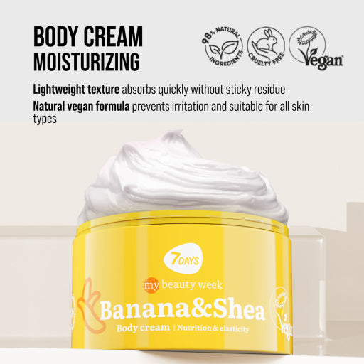 7DAYS Crema de Corp Nutritie si Fermitate Banane si Shea 250ml