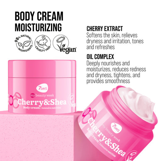 7DAYS Crema de Corp Aromaterapie Nutritie Intensa Cirese si Shea 250ml